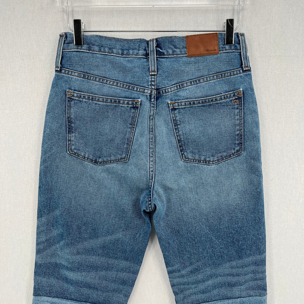 MADEWELL Retro Crop Bootcut Jeans Womens 27 Blue Two Tone Edition High Rise - Picture 8 of 13